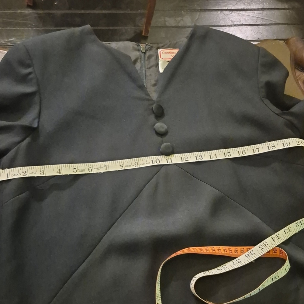 Carolina Herrera StudioSaks Fifth Avenue Black Dress.Sz 12.Vintage 90s.(#1936) - Picture 9 of 14
